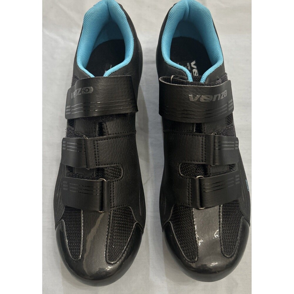 Venzo Bicycle Unisex Road Cycling Riding Shoes 3 Straps Women 9 Mens 7.5